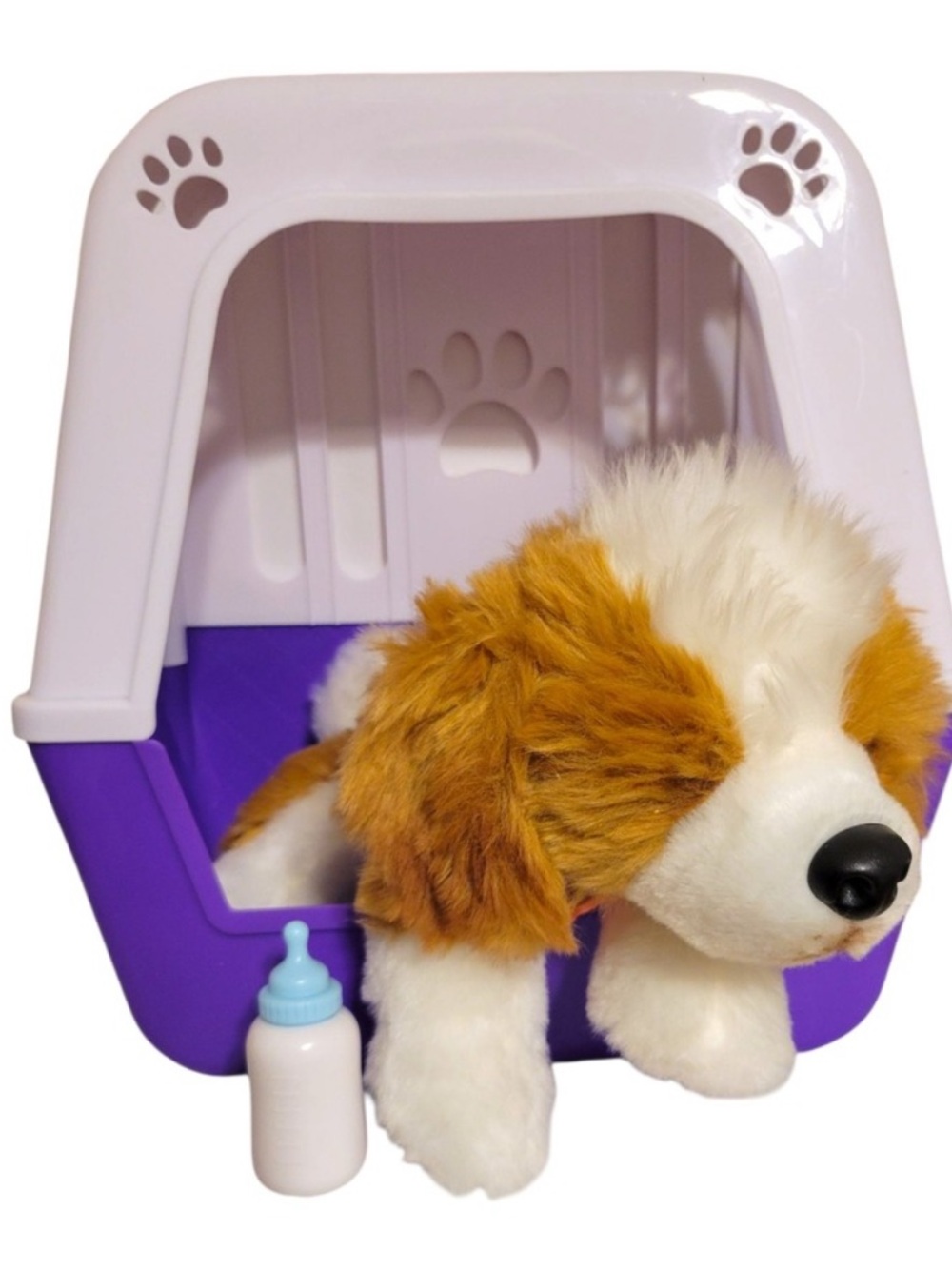 Little live pets Patches the dog with carrier house